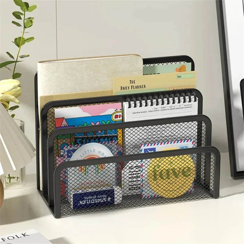 Black Mesh Desk Letter Tray