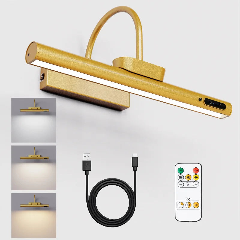 Ergové Picture Light Aluminum Wall-Mounted Gold 330mm