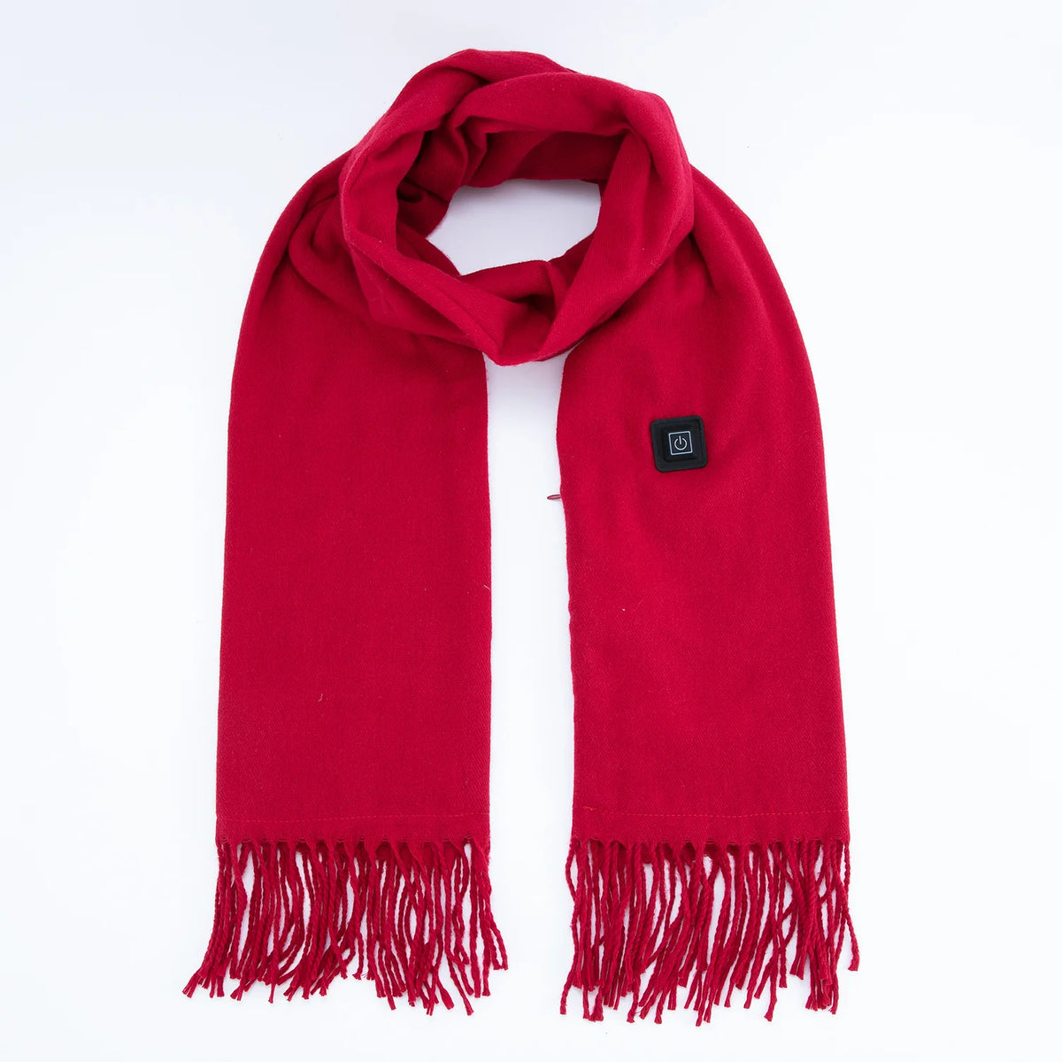 USB Heated Scarf | 3 Heat Gears, Soft Fleece Fringe Neck Warmer