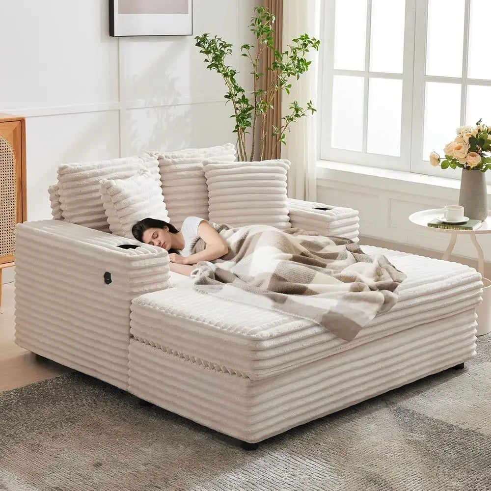 Castellan Oversized Chaise Sofa Bed