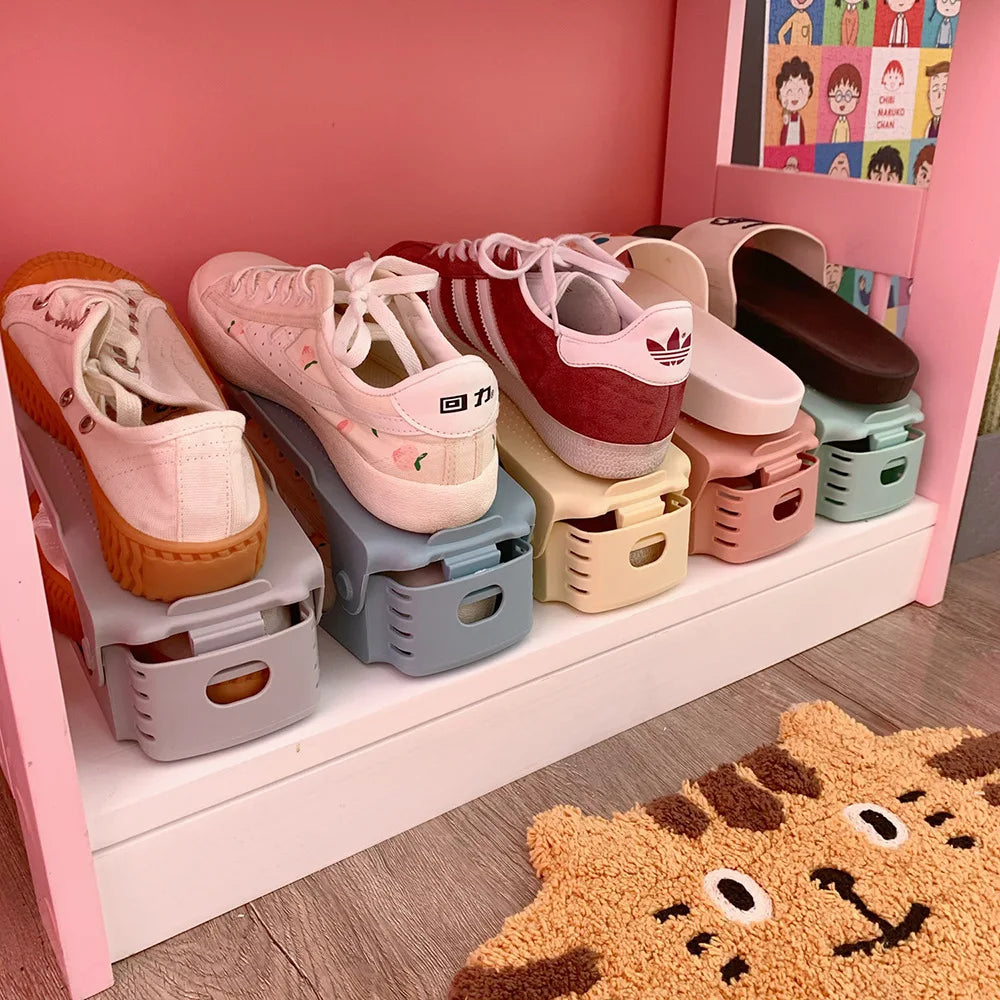 6-Pc Adjustable Shoe Rack Organizer