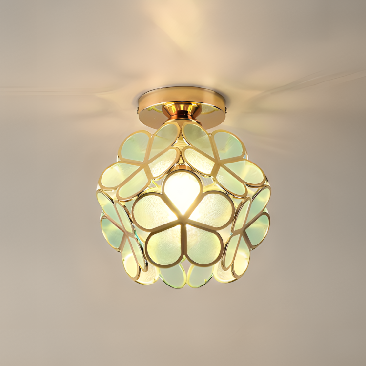 Retro Flower Ceiling Light | Colourful Vintage-Inspired PVC Flush Mount