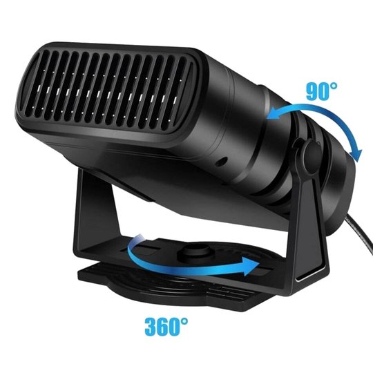 12V Car Heater & Cooling Fan, 360° Aim