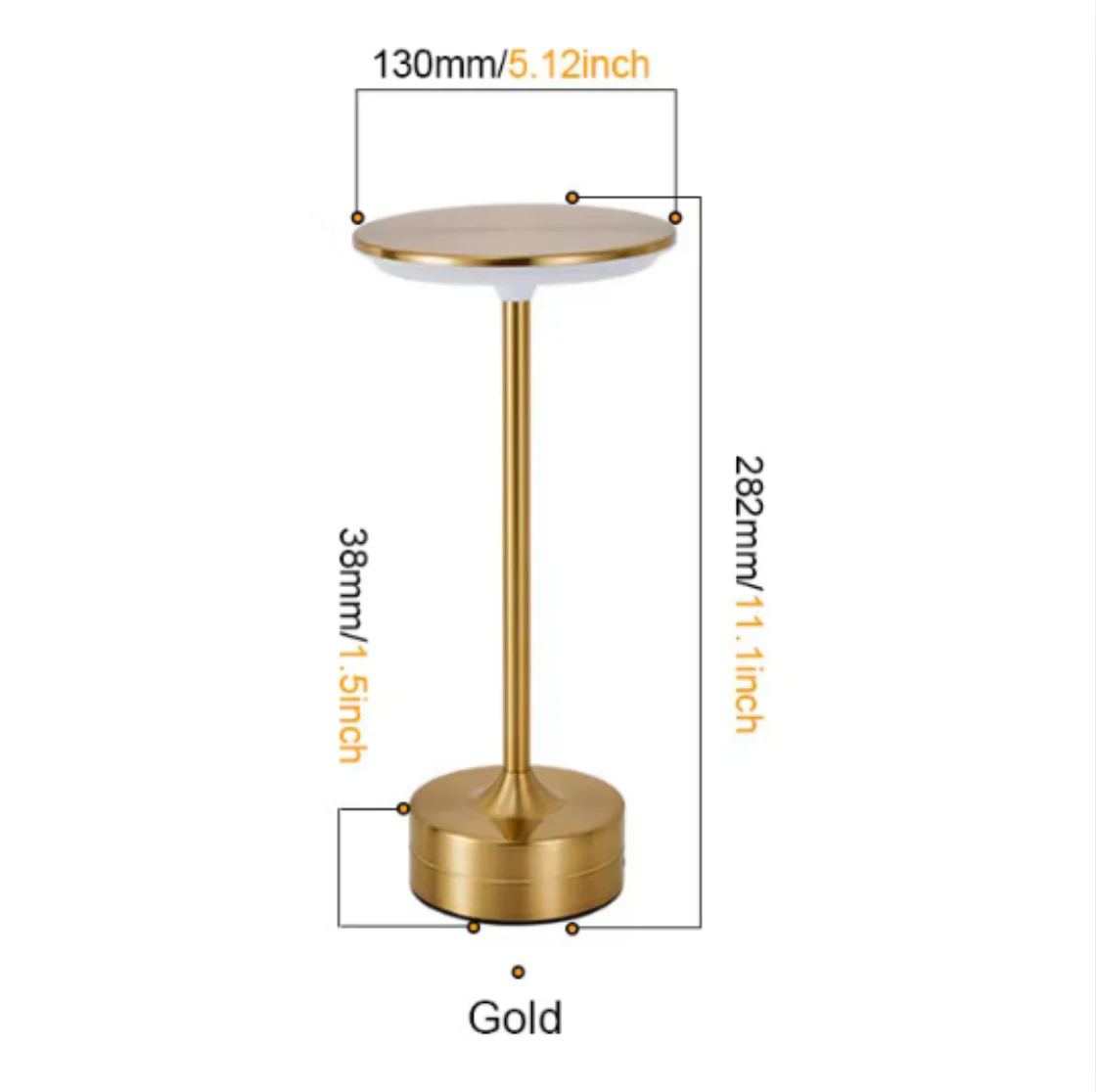 Modern Metal LED Cordless Table Lamp