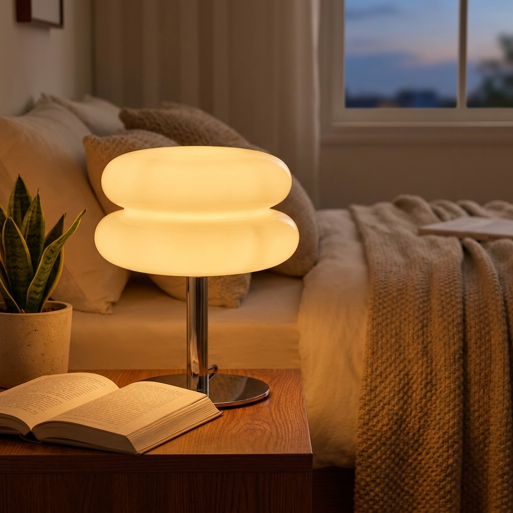 Cloud Macaron Lamp Cream lifestyle