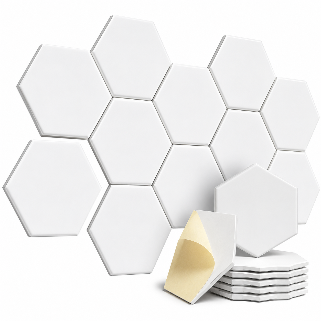 Hexagonal Acoustic Wall Panels 12pk