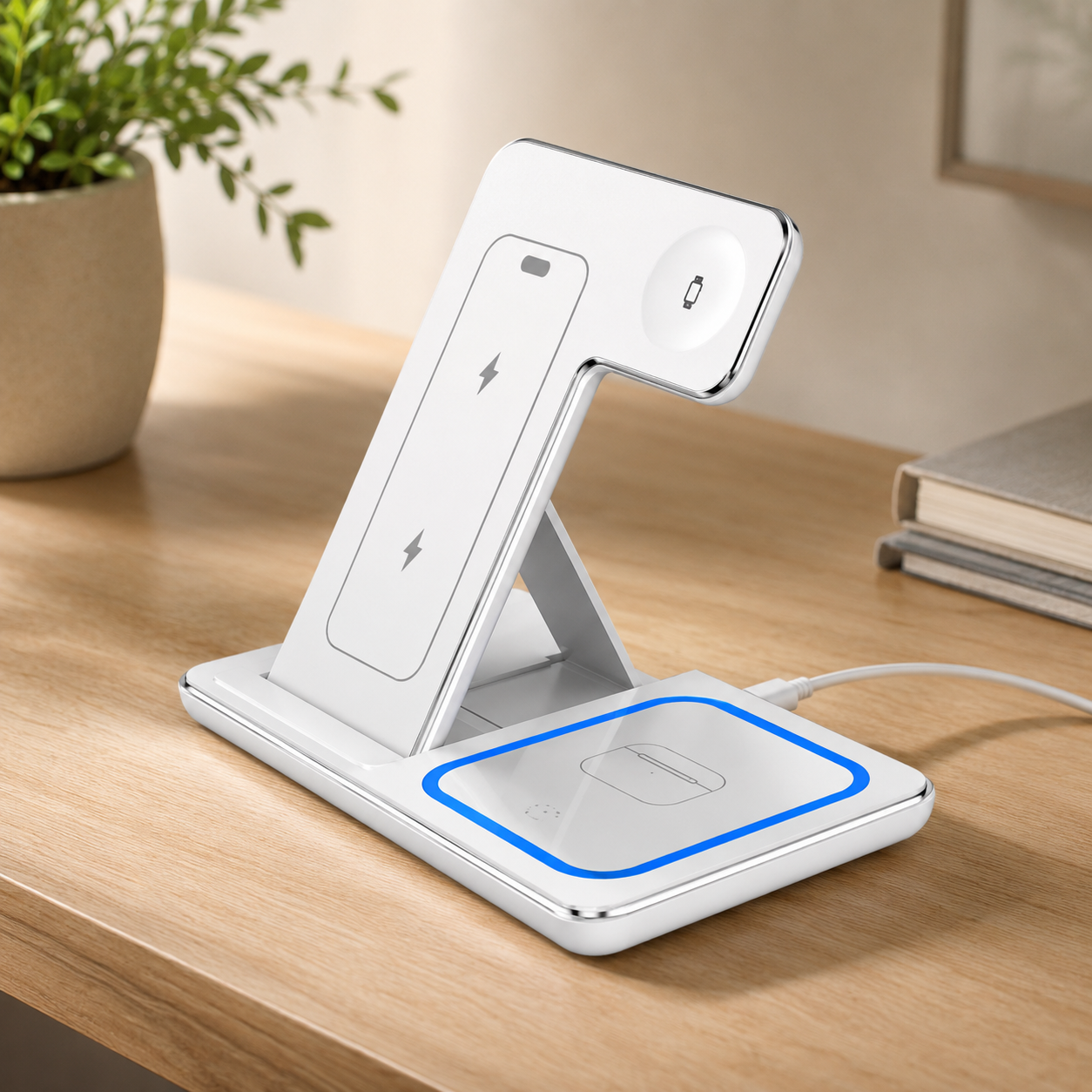 TriCharge Flex 3-in-1 Foldable Wireless Charging Station