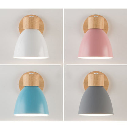 Wood & Iron Macaron Wall Sconce