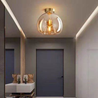 Nordic Glass Ball Semi-Flush Light