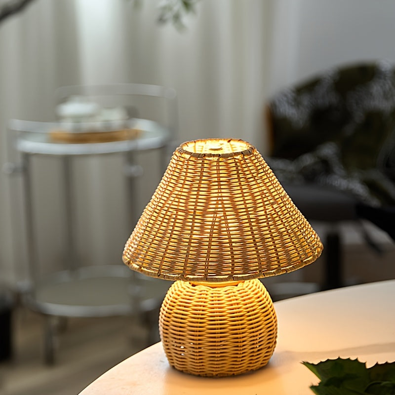 Handwoven Bamboo Lamp for Cozy Ambient Light