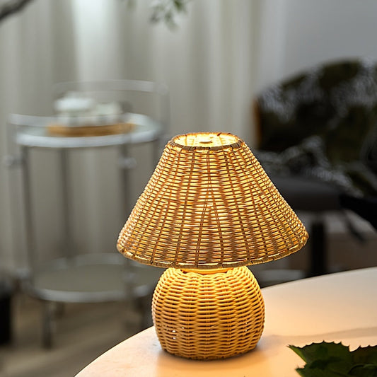 Handwoven Bamboo Lamp for Cozy Ambient Light