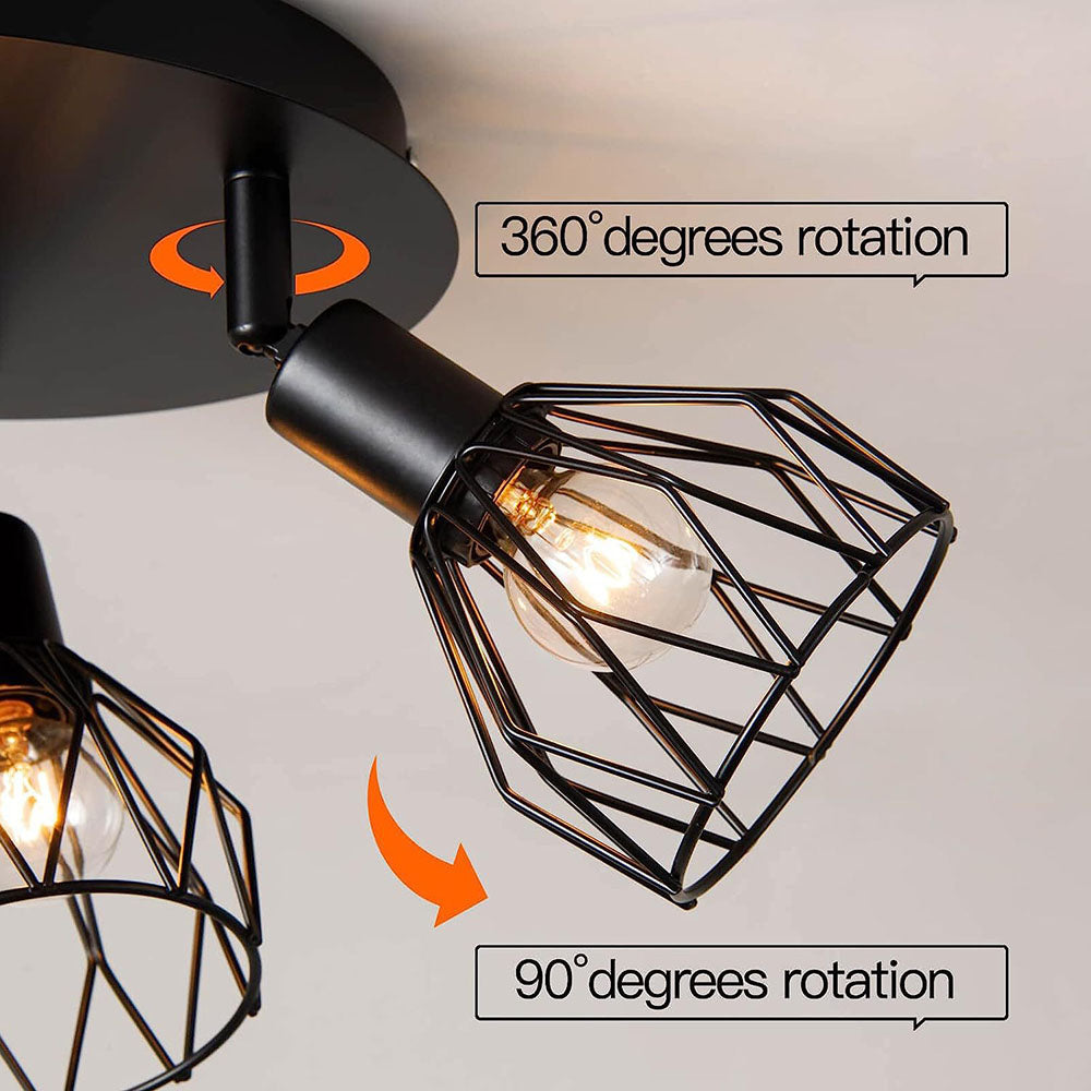Industrial Adjustable Spotlight Ceiling Light