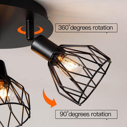 Industrial Adjustable Spotlight Ceiling Light
