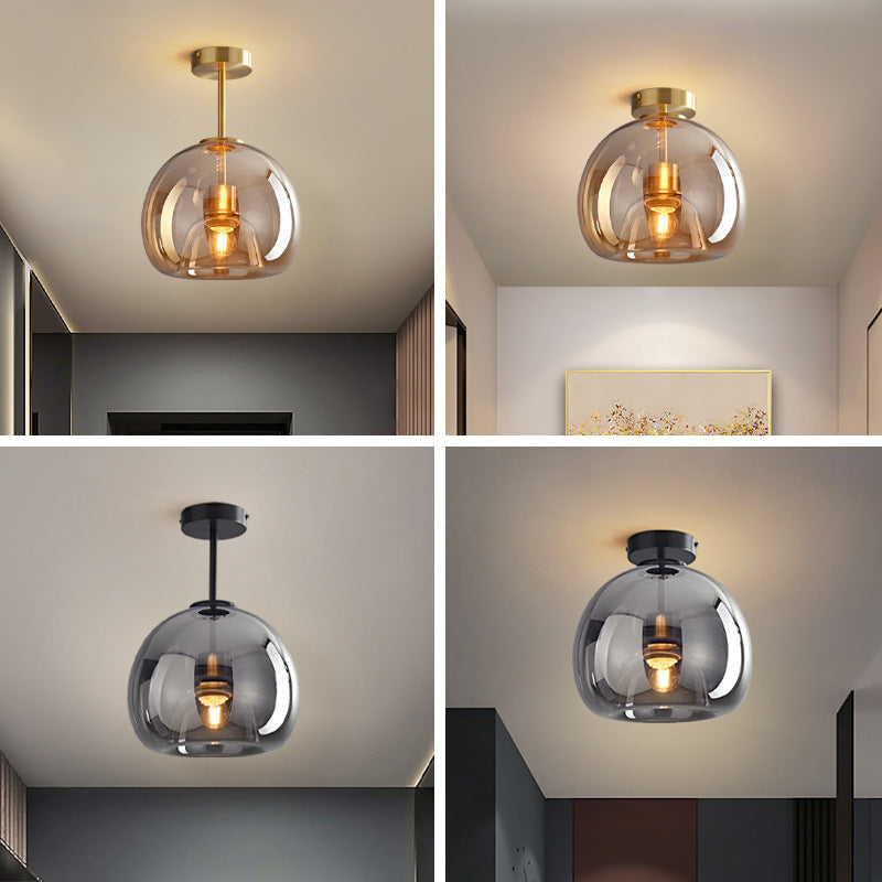 Nordic Glass Ball Semi-Flush Light