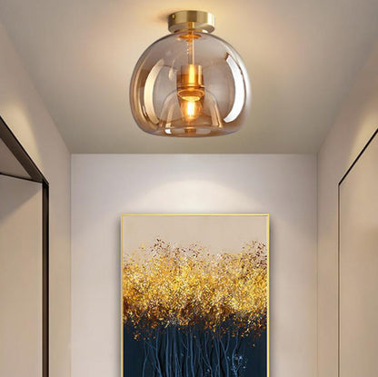 Nordic Glass Ball Semi-Flush Light