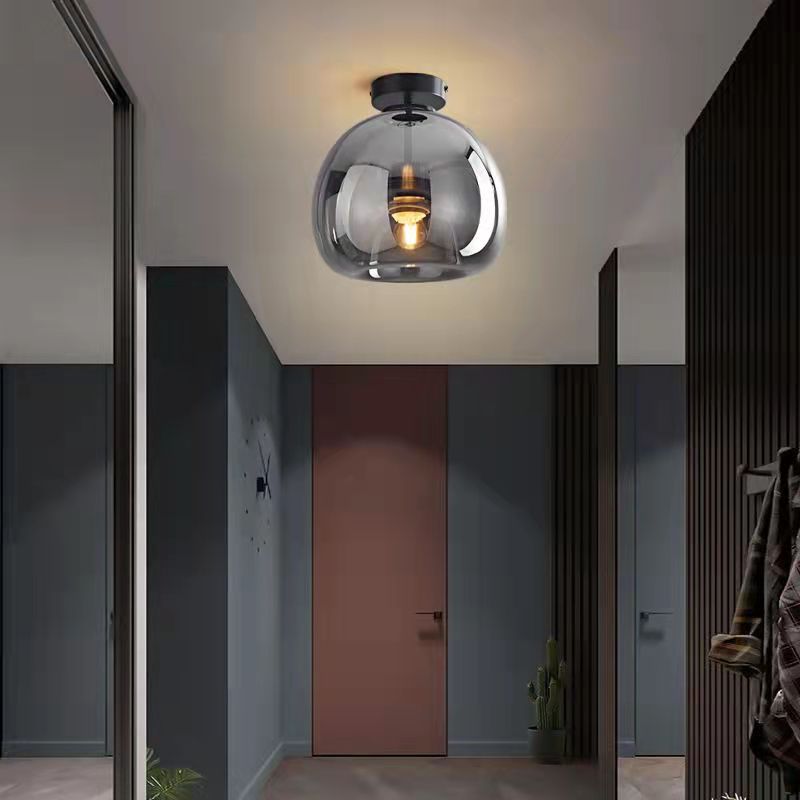Nordic Glass Ball Semi-Flush Light