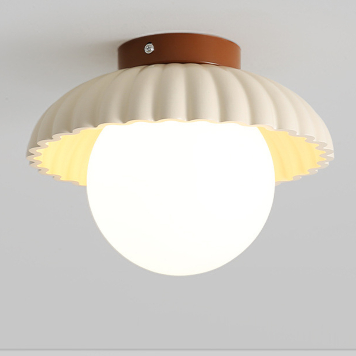 Iron & Frosted Glass Hallway Light