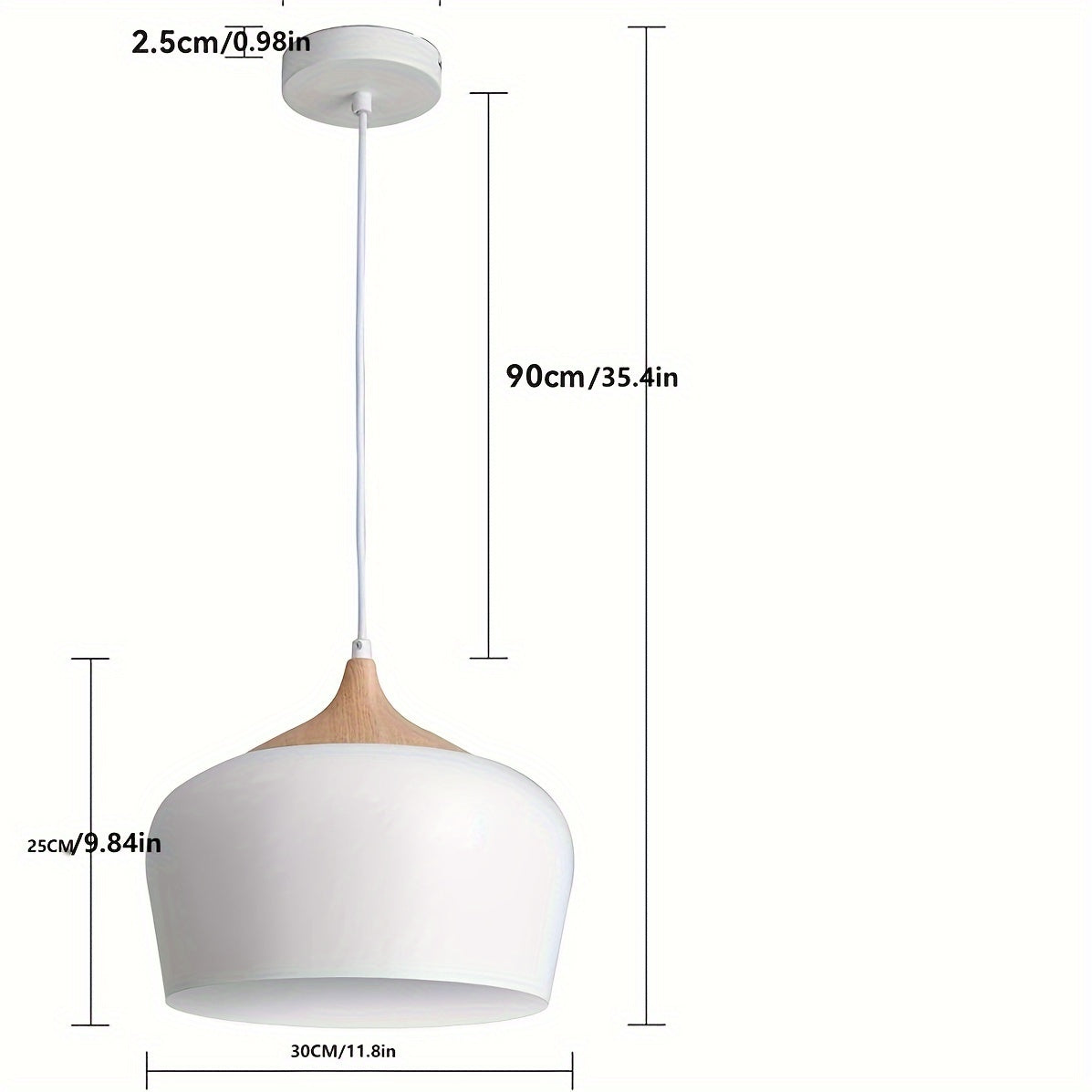 Iron & Wood Grain Scandi Pendant