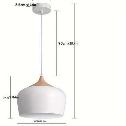 Iron & Wood Grain Scandi Pendant