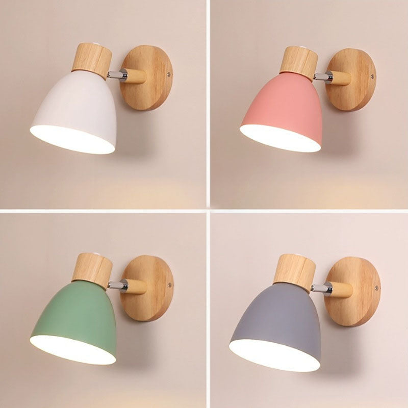 Wood & Iron Macaron Wall Sconce