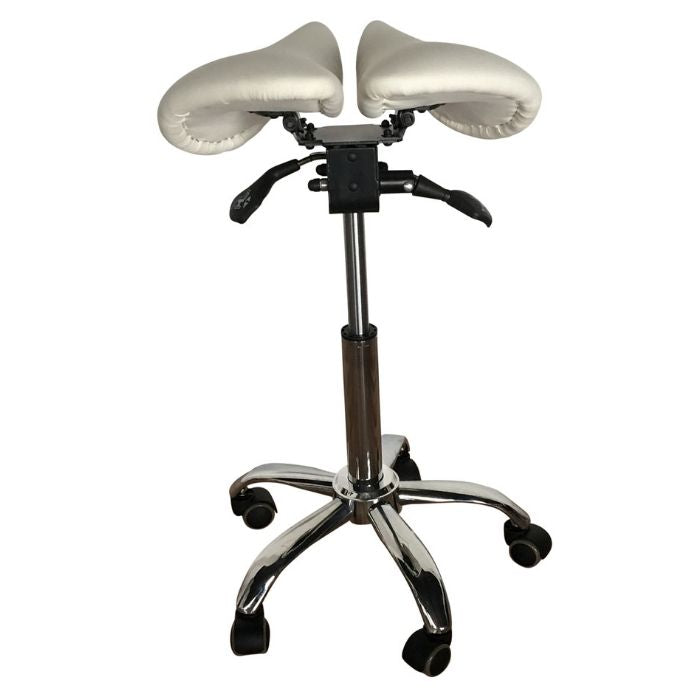 HeavyDuty Split Seat Saddle Stool - 500lbs