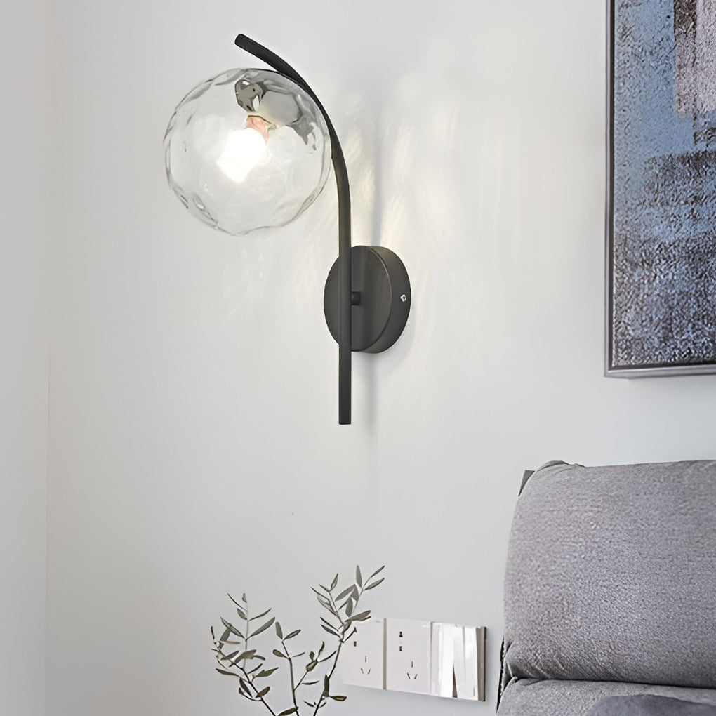 Ergové Glass Ball Wall Sconce LED Plug-In