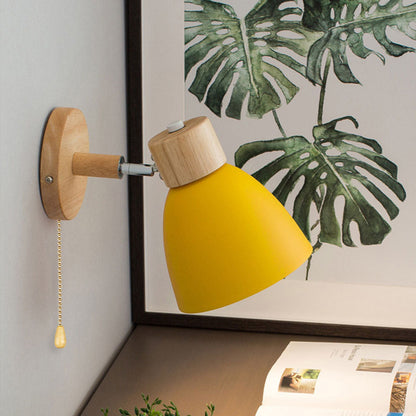 Wood & Iron Macaron Wall Sconce