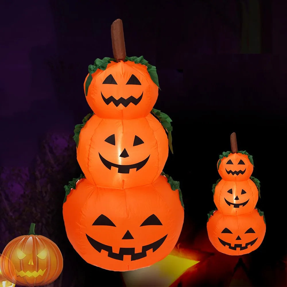 3.94ft LED Pumpkin Stack Inflatable