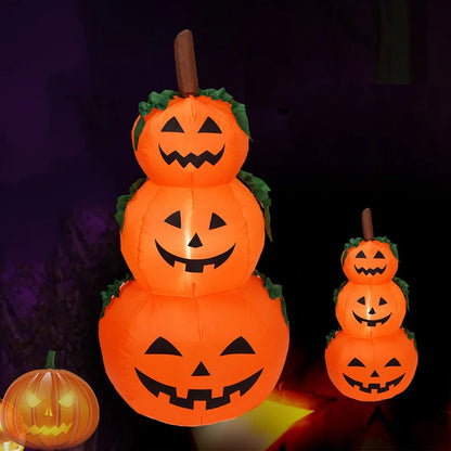 3.94ft LED Pumpkin Stack Inflatable
