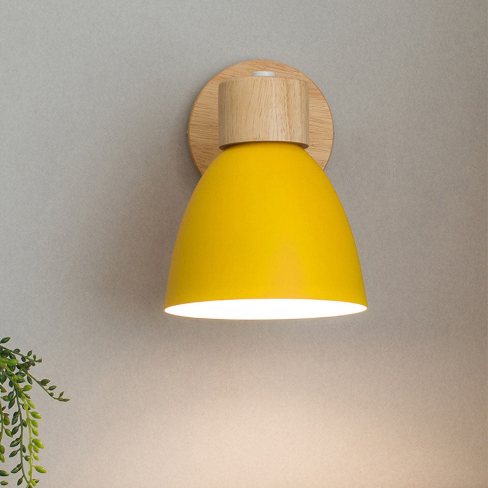 Wood & Iron Macaron Wall Sconce