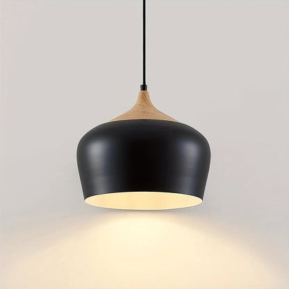 Iron & Wood Grain Scandi Pendant