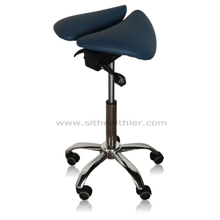 HeavyDuty Split Seat Saddle Stool - 500lbs