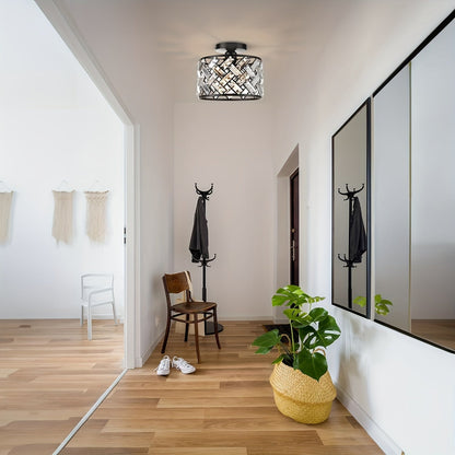 Modern Crystal Flush Ceiling Light