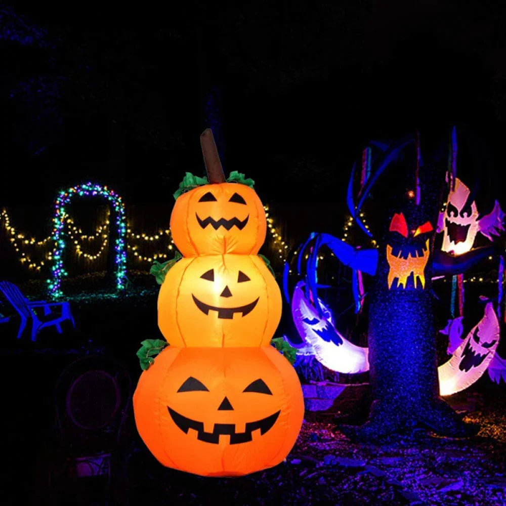 3.94ft LED Pumpkin Stack Inflatable