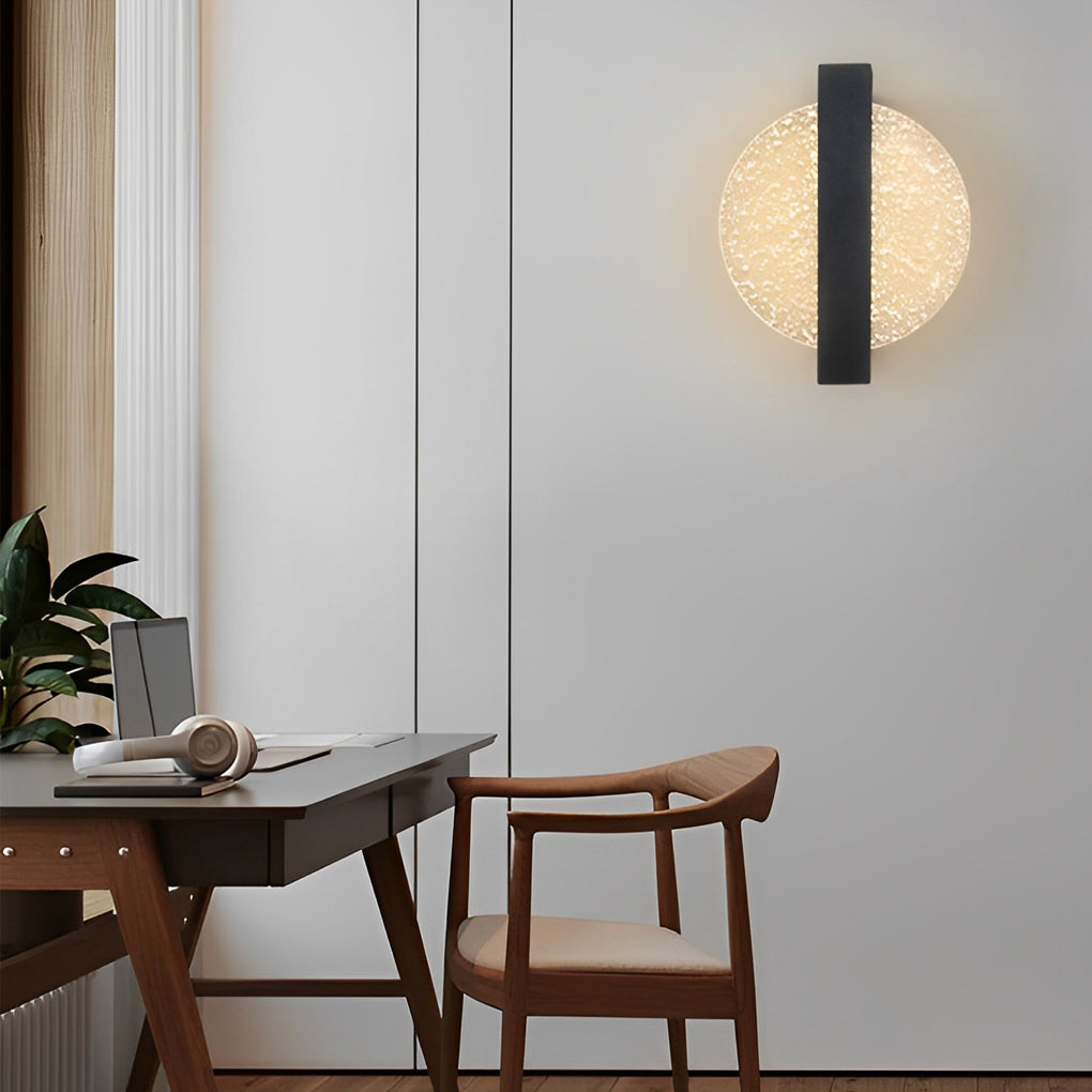Ergové LED Wall Sconce Acrylic Hardwired Black and Gold