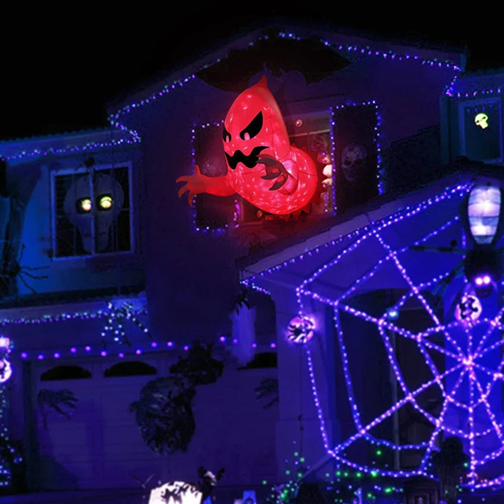4.6ft Light-Up Inflatable Window Ghost