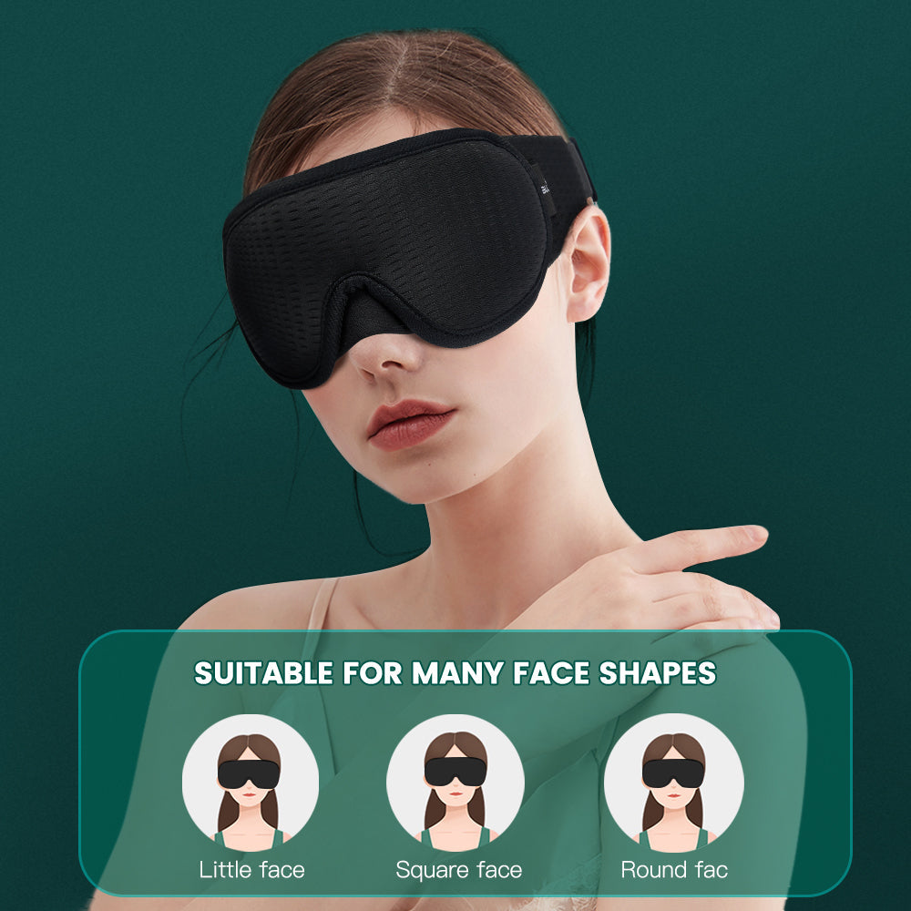 3D Sleep Mask - Total Blackout, No Pressure