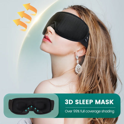3D Sleep Mask - Total Blackout, No Pressure