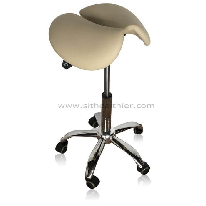 HeavyDuty Split Seat Saddle Stool - 500lbs