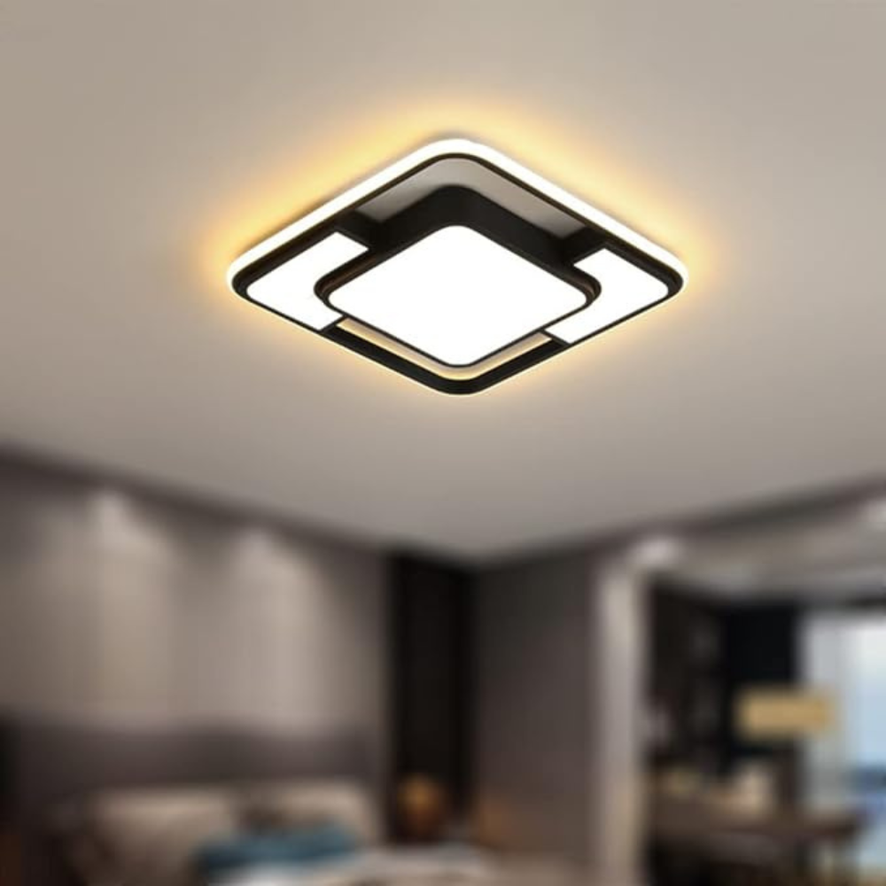 Remote LED Geometric Ceiling Light