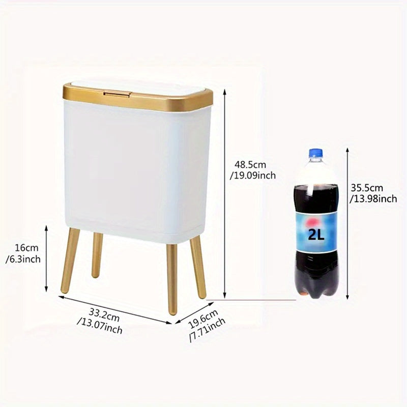15L Odour-Sealing Trash Can, Elevated Legs
