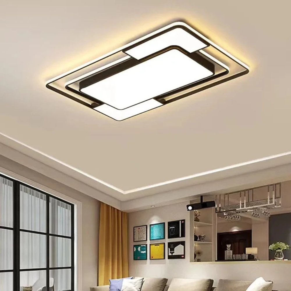 Remote LED Geometric Ceiling Light