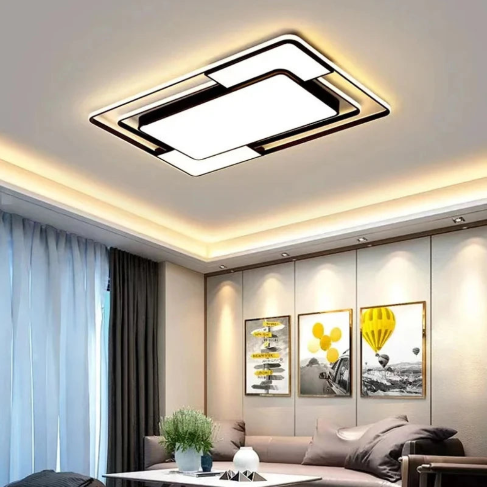 Remote LED Geometric Ceiling Light
