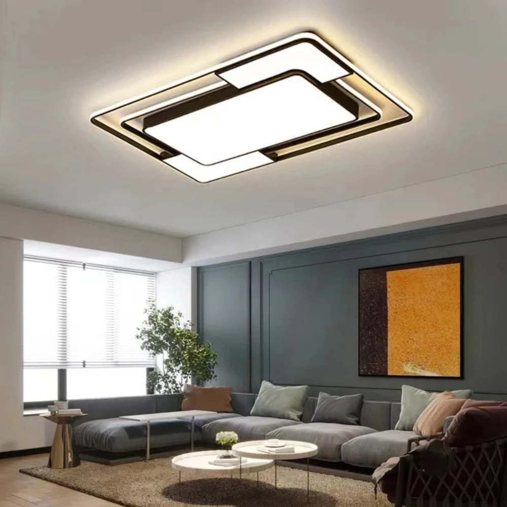 Remote LED Geometric Ceiling Light