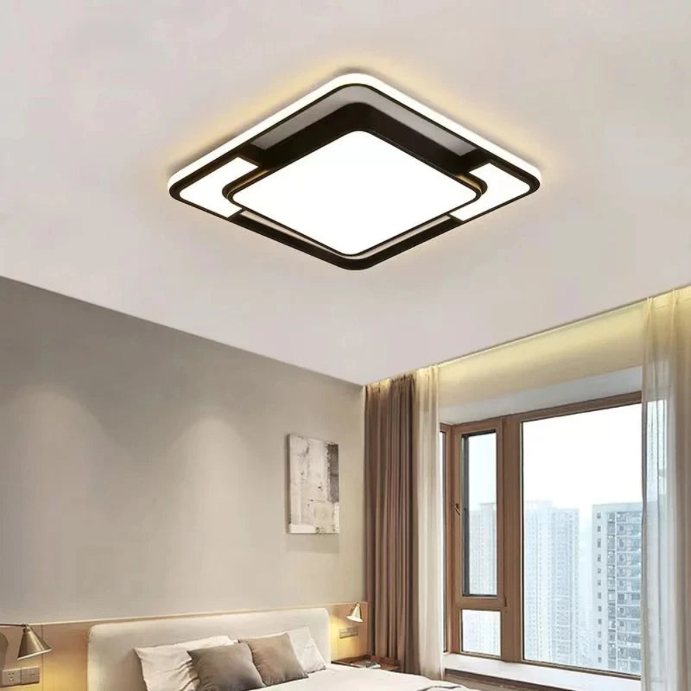Remote LED Geometric Ceiling Light
