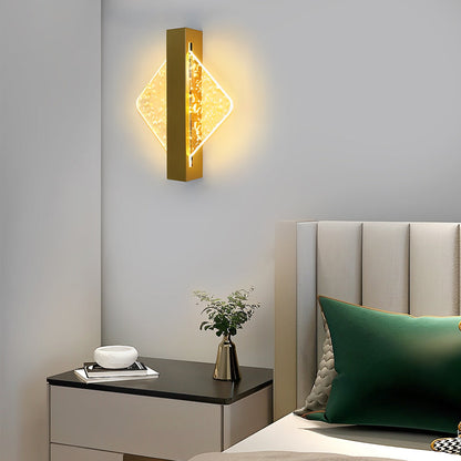 Ergové LED Wall Sconce Acrylic Hardwired Black and Gold