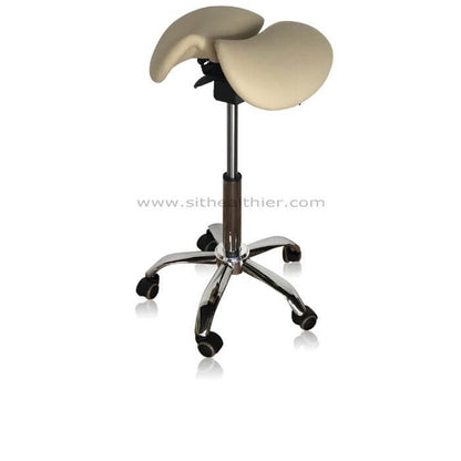 HeavyDuty Split Seat Saddle Stool - 500lbs