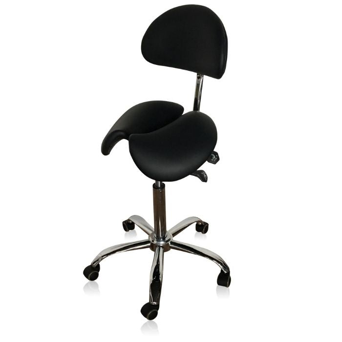 HeavyDuty Split Seat Saddle Stool - 500lbs