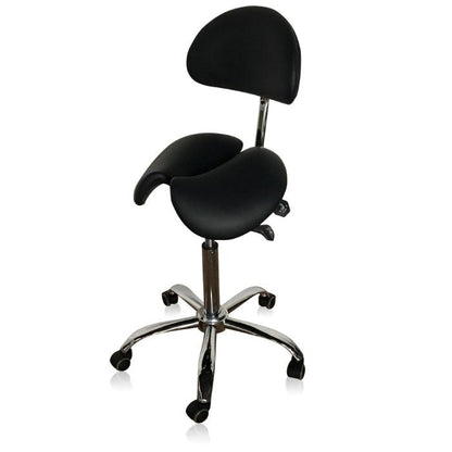 HeavyDuty Split Seat Saddle Stool - 500lbs