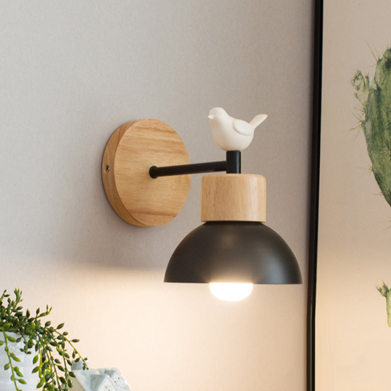 Wooden Bird Sconce Made for Bedtime Reading